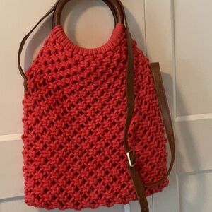 Sigrid Olsen Vibrant Coral Crossbody Bag